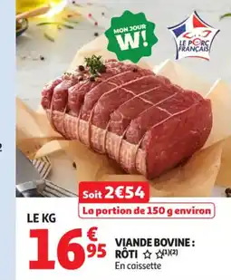 Auchan Supermarché Viande bovine: rôti offre