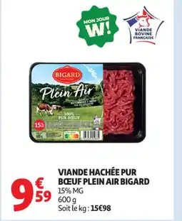 Auchan Supermarché BIGARD Viande hachée pur bœuf plein air offre