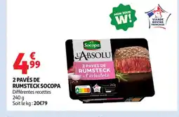 Auchan Supermarché SOCOPA 2 pavés de rumsteck offre