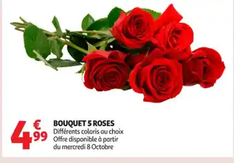 Auchan Supermarché Bouquet 5 roses offre