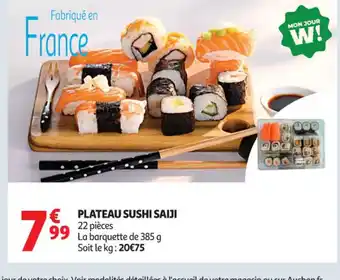 Auchan Supermarché Plateau sushi saiji offre