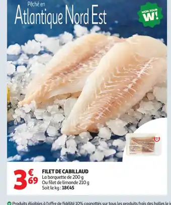 Auchan Supermarché Filet de cabillaud offre