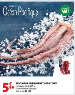 Auchan Supermarché Tentacules d'encornet géant cuit offre