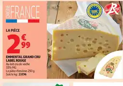 Auchan Supermarché Emmental grand cru label rouge offre