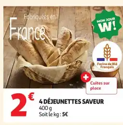 Auchan Supermarché 4 déjeunettes saveur offre