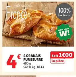 Auchan Supermarché 4 oranais pur beurre offre