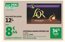 Auchan Supermarché L'OR Café moulu arabica intense offre