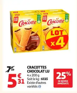 Auchan Supermarché LU Cracottes chocolat offre