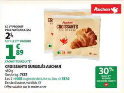 Auchan Supermarché AUCHAN Croissants surgelés offre