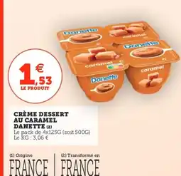 Utile DANETTE Crème dessert au caramel offre