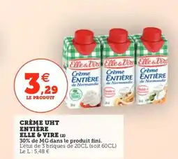 Utile ELLE & VIRE Crème uht entière offre