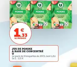 Utile Jus de pomme à base de concentré u offre