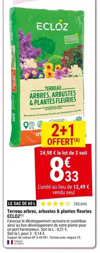 Gamm vert ECLOZ Terreau arbres, arbustes & plantes fleuries offre