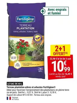 Gamm vert Terreau plantation arbres et arbustes fertiligène offre