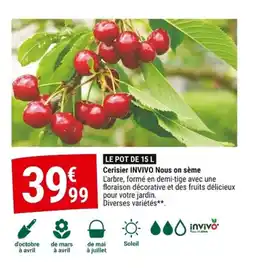 Gamm vert INVIVO Cerisier Nous on sème offre