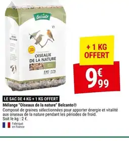 Gamm vert BELCANTO Mélange Oiseaux de la nature offre