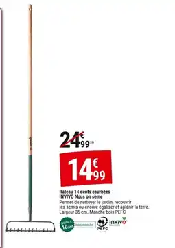 Gamm vert INVIVO Râteau 14 dents courbées Nous on sème offre