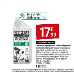 Gamm vert Désherbant polyvalent Desherb'Express offre