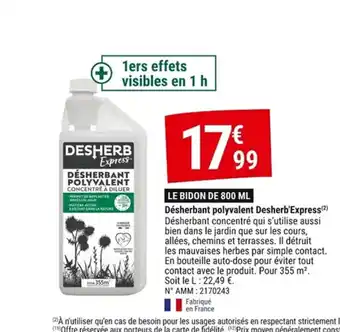 Gamm vert Désherbant polyvalent Desherb'Express offre