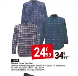Gamm vert Chemise Egypte Easy Line offre
