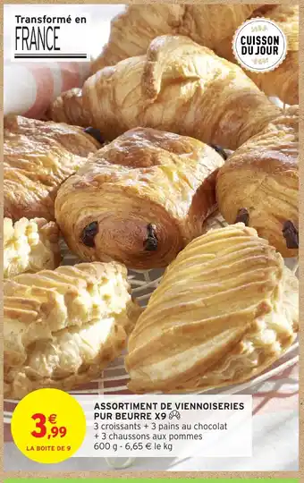 Intermarché Hyper Assortiment de viennoiseries pur beurre x9 offre