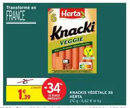 Intermarché Hyper HERTA Knackis végétale x6 offre