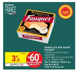 Intermarché Hyper FAUQUET Maroilles aop quart offre