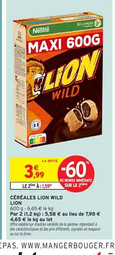 Intermarché Hyper LION Céréales lion wild offre