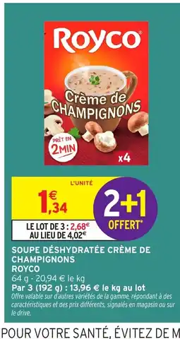 Intermarché Hyper ROYCO Soupe déshydratée crème de champignons offre