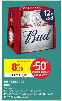 Intermarché Hyper BUD Bière blonde offre