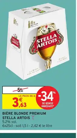 Intermarché Hyper STELLA ARTOIS Bière blonde premium offre