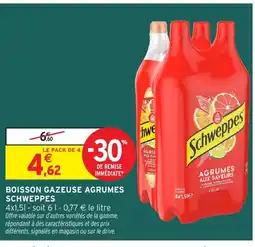 Intermarché Hyper SCHWEPPES Boisson gazeuse agrumes offre