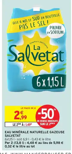 Intermarché Hyper SALVETAT Eau minérale naturelle gazeuse offre