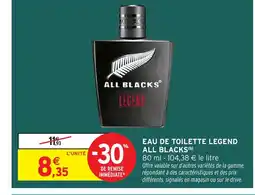 Intermarché Hyper Eau de toilette legend all blacks offre