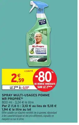 Intermarché Hyper MR PROPRE Spray multi-usages pomme offre