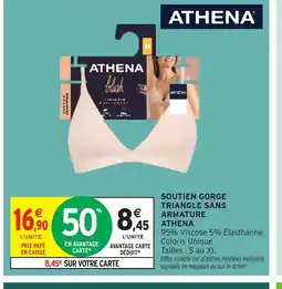 Intermarché Hyper ATHENA Soutien gorge triangle sans armature offre
