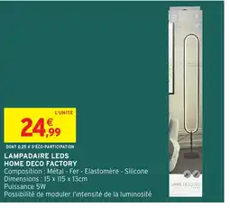 Intermarché Hyper Lampadaire leds home deco factory offre