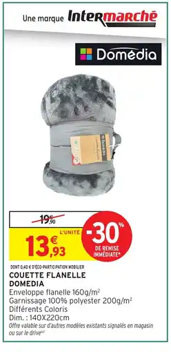 Intermarché Hyper DOMEDIA Couette flanelle offre
