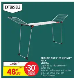 Intermarché Hyper VILEDA Sechoir sur pied infinity flex offre