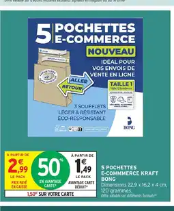Intermarché Hyper 5 pochettes e-commmerce kraft offre