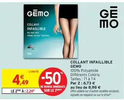 Intermarché Hyper GEMO Collant infaillible offre