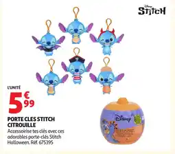 Auchan PORTE CLES STITCH CITROUILLE offre