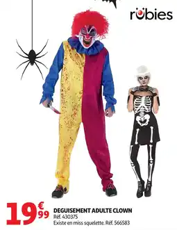 Auchan ROBIES Deguisement adulte clown offre