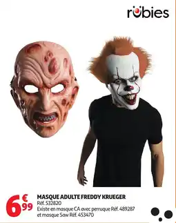 Auchan ROBIES Masque adulte freddy krueger offre