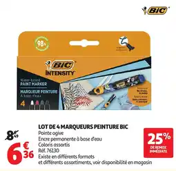 Auchan BIC Lot de 4 marqueurs peinture offre