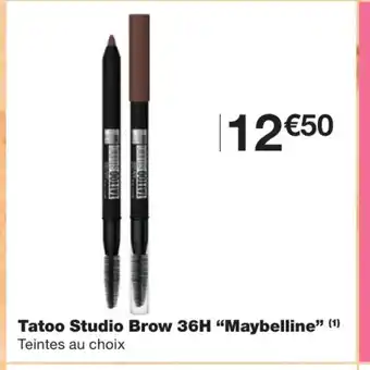 Monoprix Tatoo studio brow 36h maybelline offre