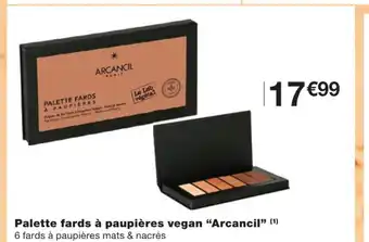 Monoprix Palette fards à Paupières vegan arcancil offre
