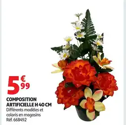 Auchan Composition artificielle h 40 cm offre
