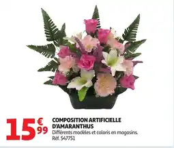 Auchan Composition artificielle d'amaranthus offre