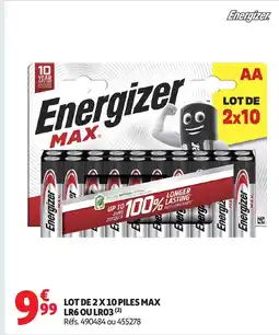 Auchan ENERGIZER Max Longer lasting plus longtemps* offre